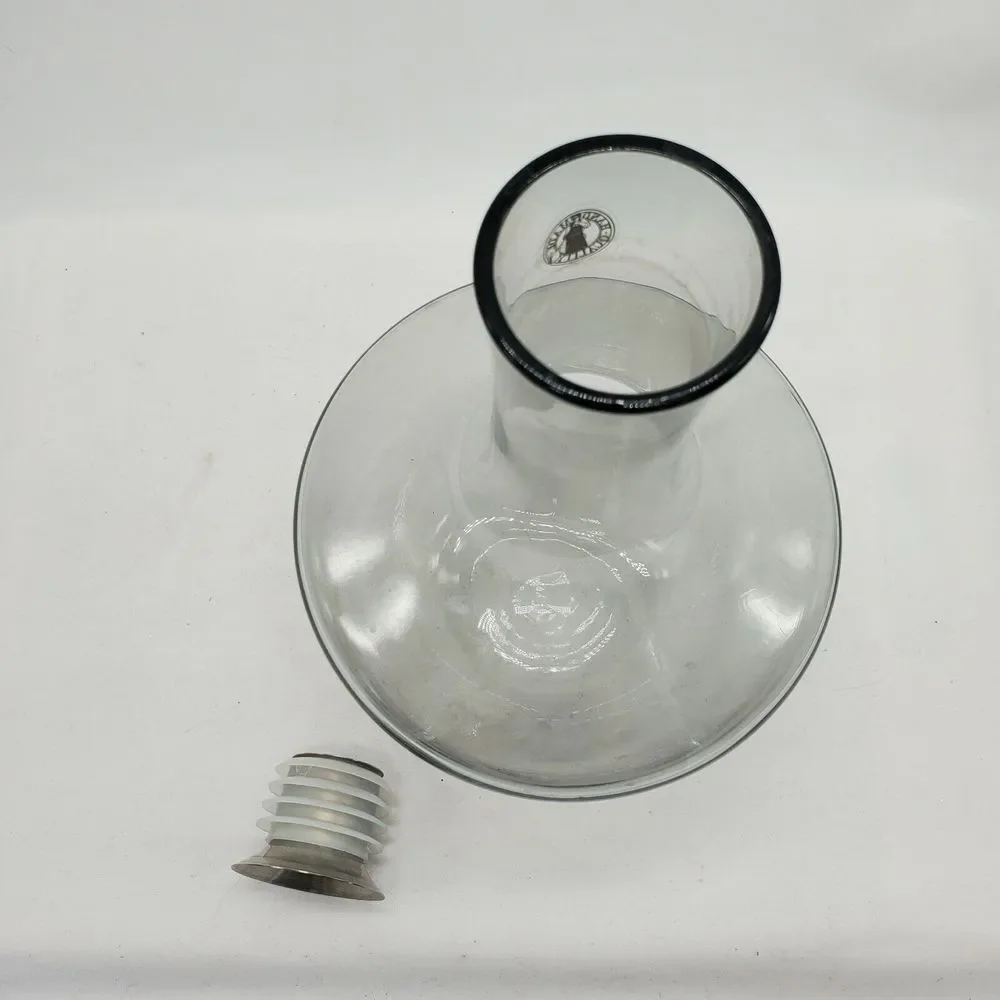 MCM Vintage Discontinued Ikea HÄMTA by Gunnel Sahlin Smoke Glass Decanter Carafe